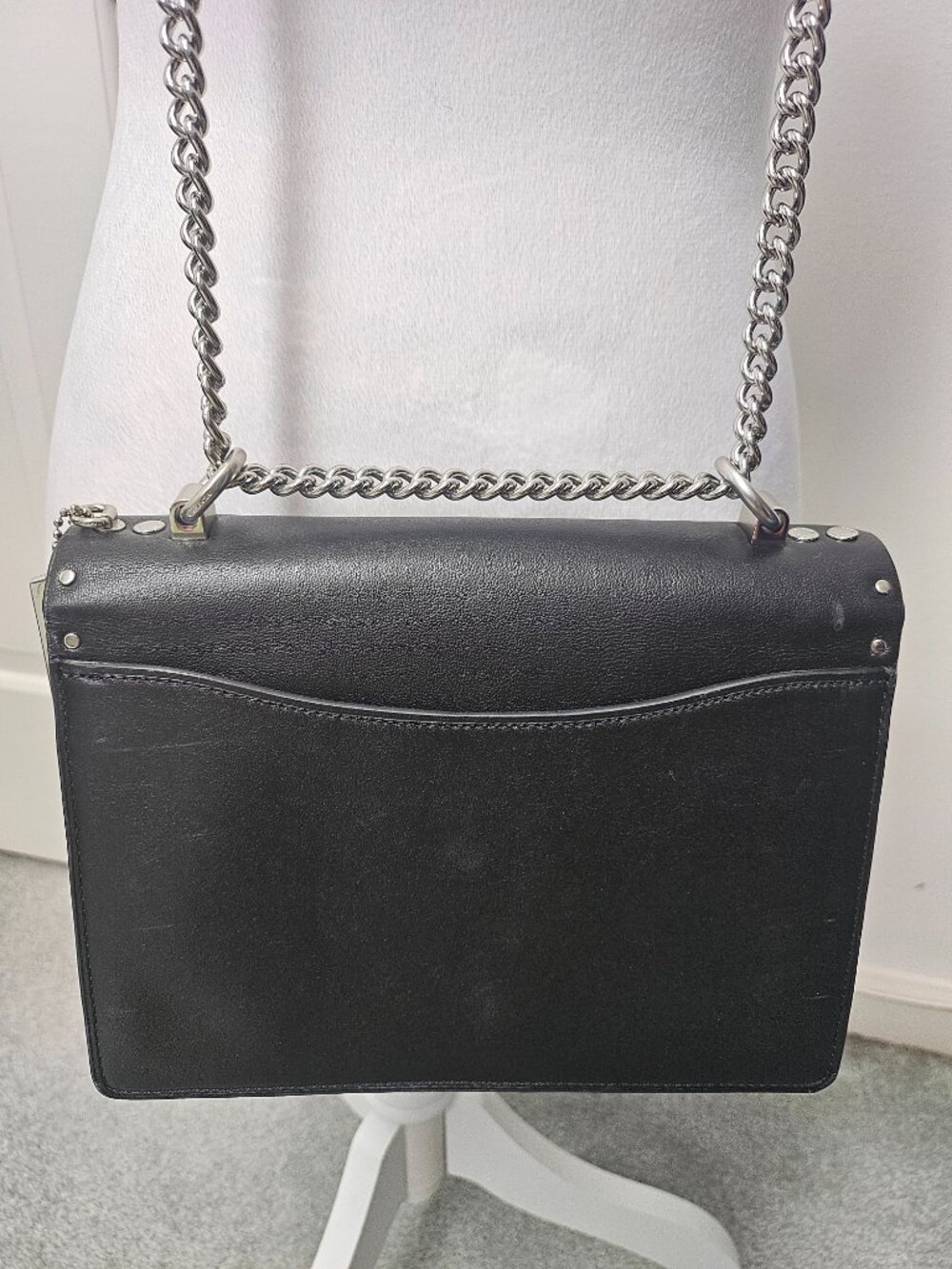 Coach Crossbody Bag - Signature Canvas and Black Leather - Picture 3 of 8